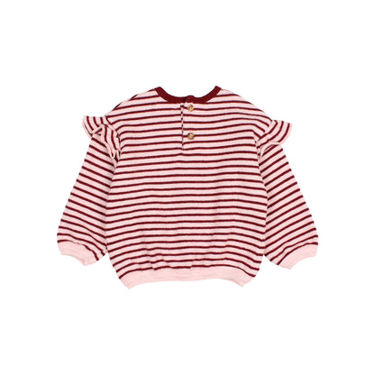 Buho Baby Pomegranate Soft Stripes Girly Sweatshirt
