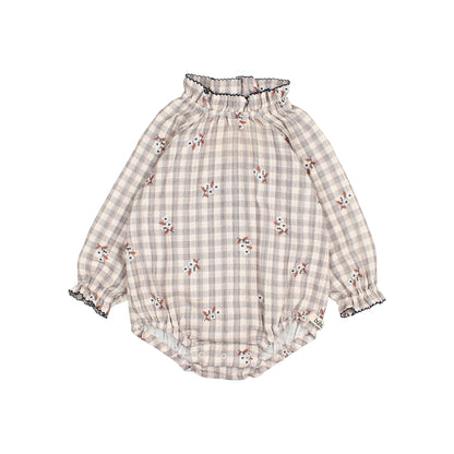 Buho Baby Grey Vichy Romper