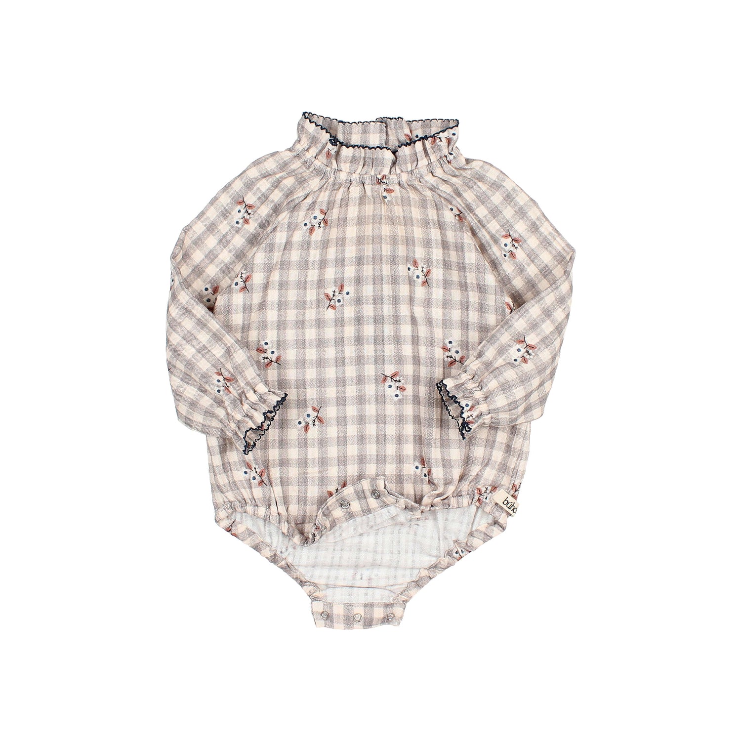 Buho Baby Grey Vichy Romper