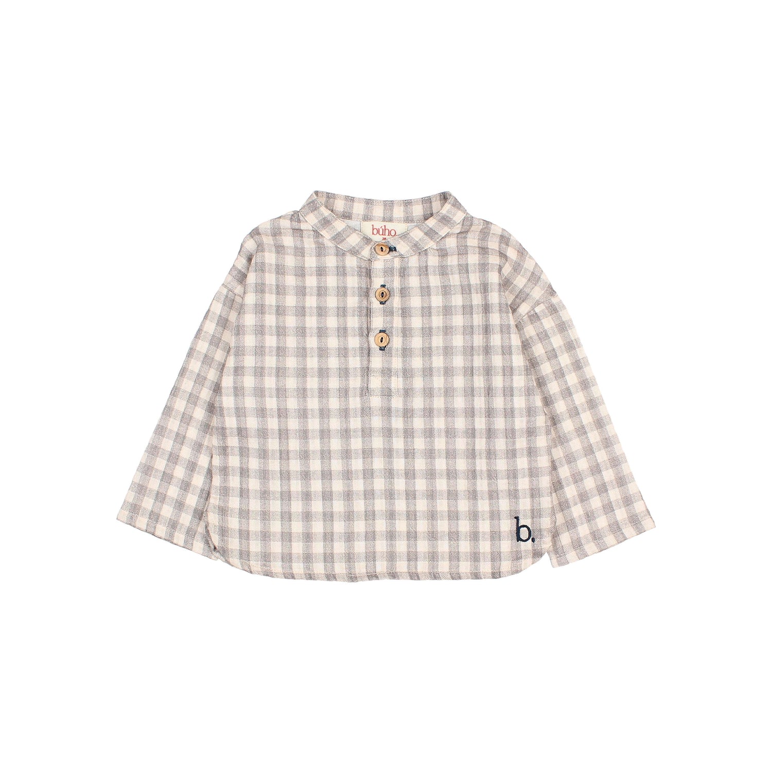 Buho Baby Grey Vichy Shirt