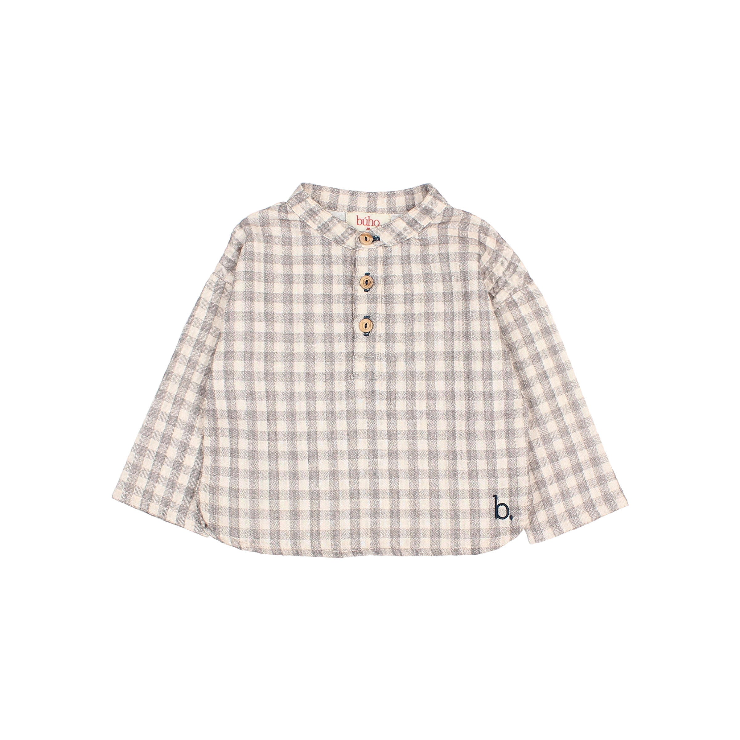 Buho Baby Grey Vichy Shirt