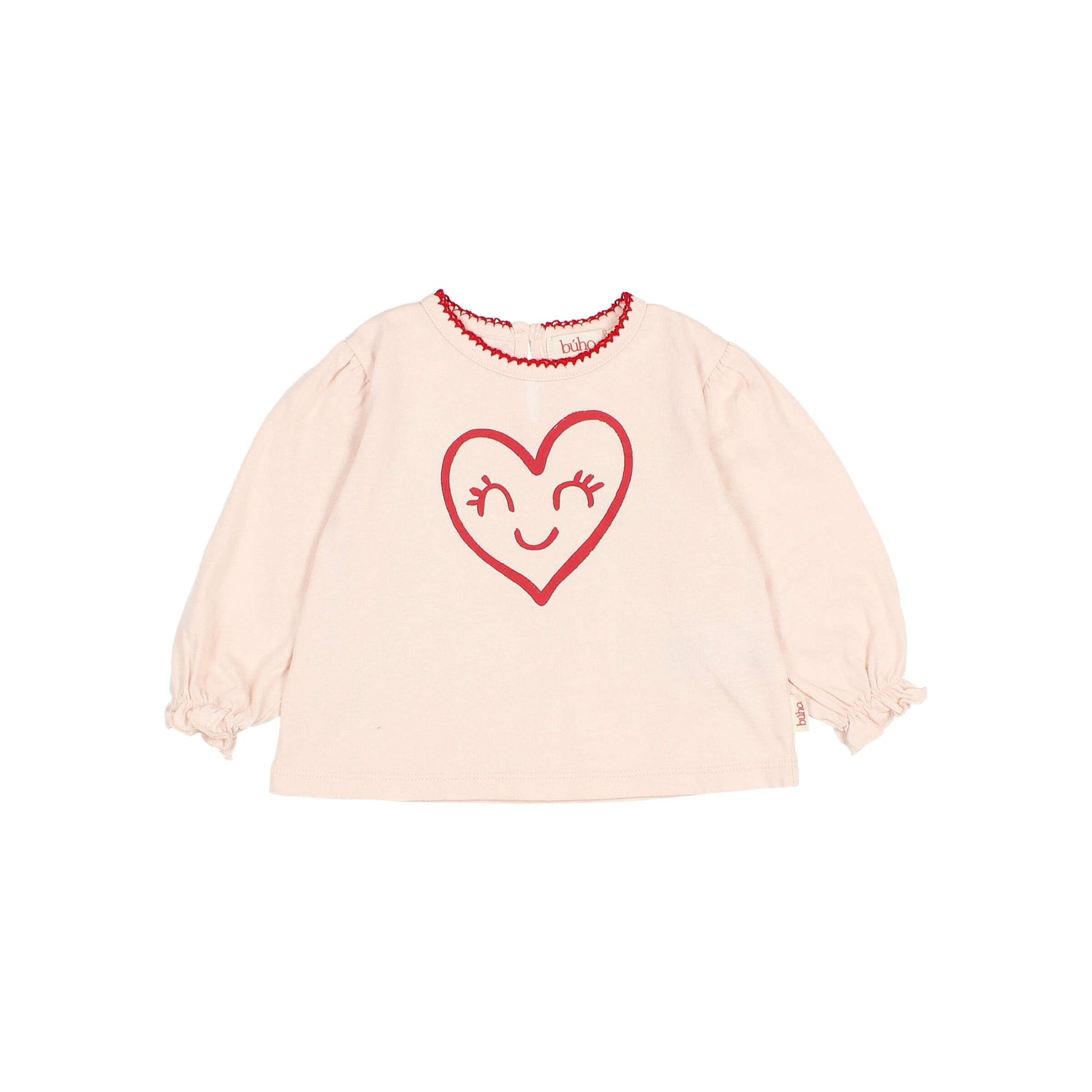 Buho Baby Cream Pink Cuore T-Shirt