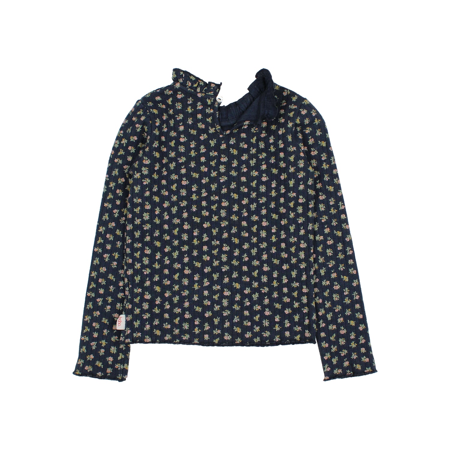 Buho Girls Navy Cottage Rib T-Shirt