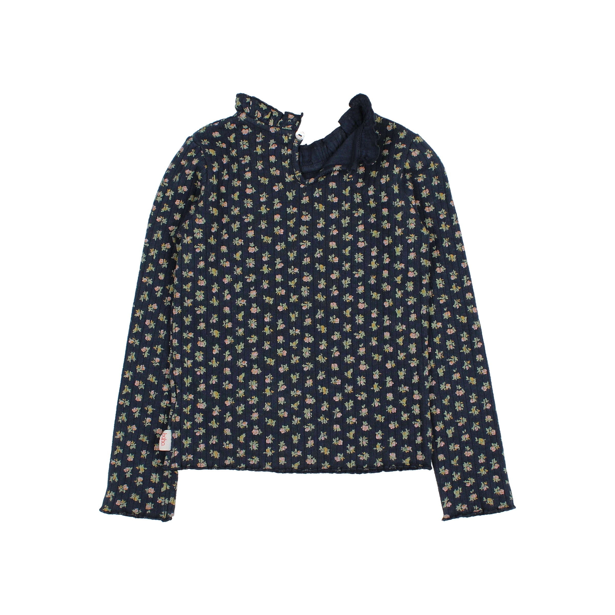 Buho Girls Navy Cottage Rib T-Shirt