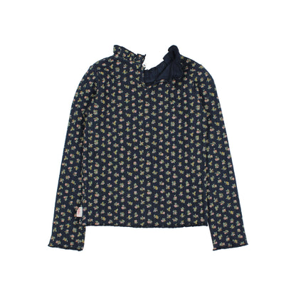 Buho Girls Navy Cottage Rib T-Shirt
