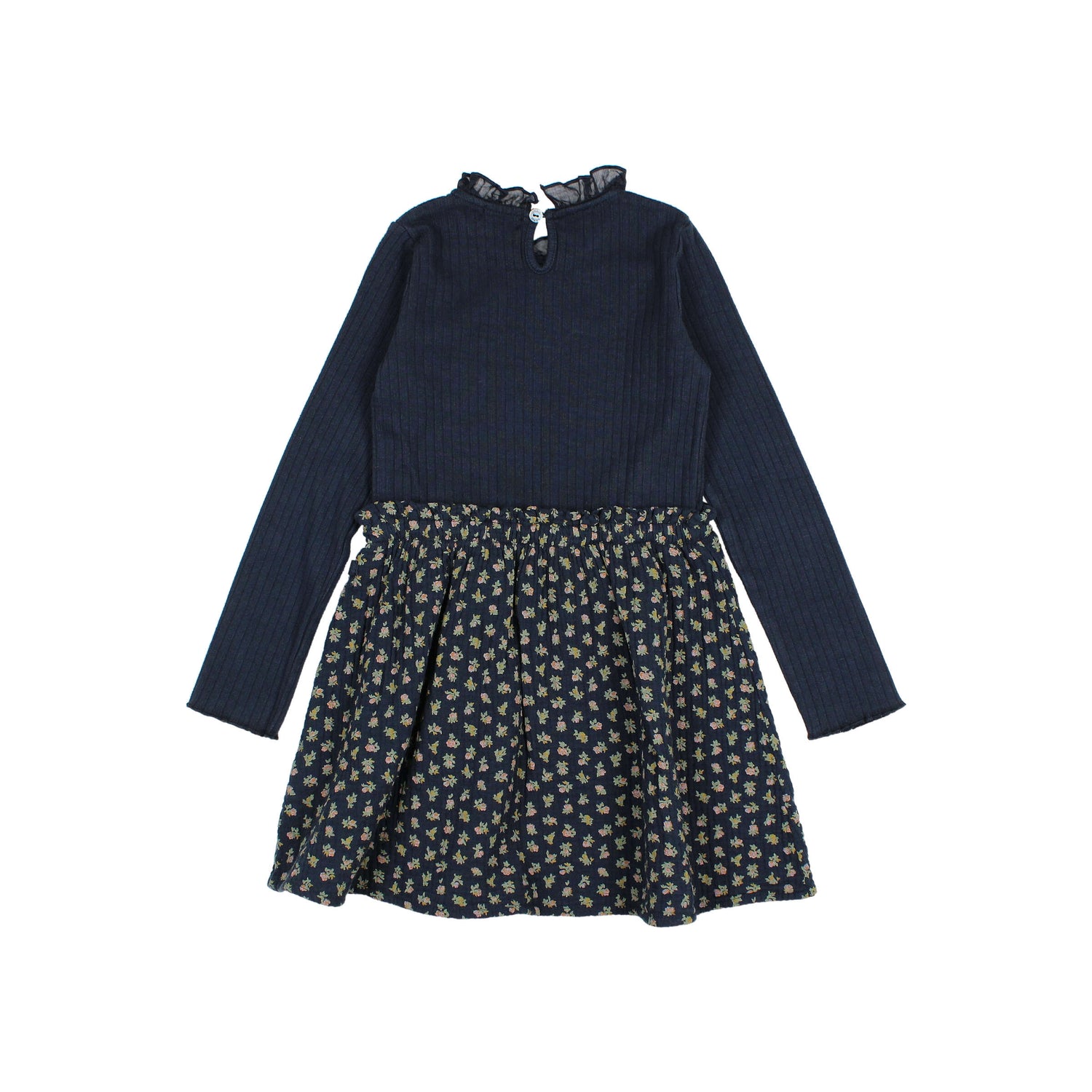 Buho Girls Navy Cottage Combi Dress