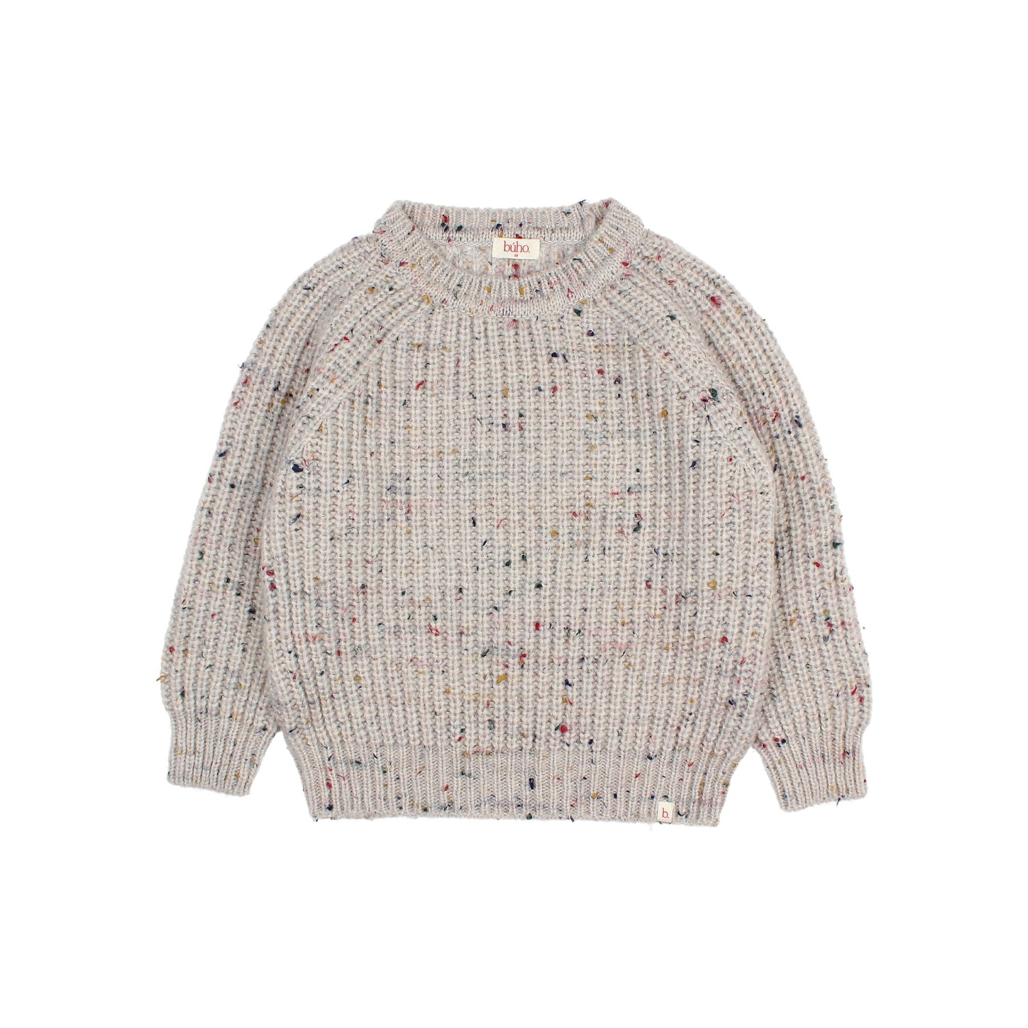 Buho Girls Pearl Grey Botonato Sweater