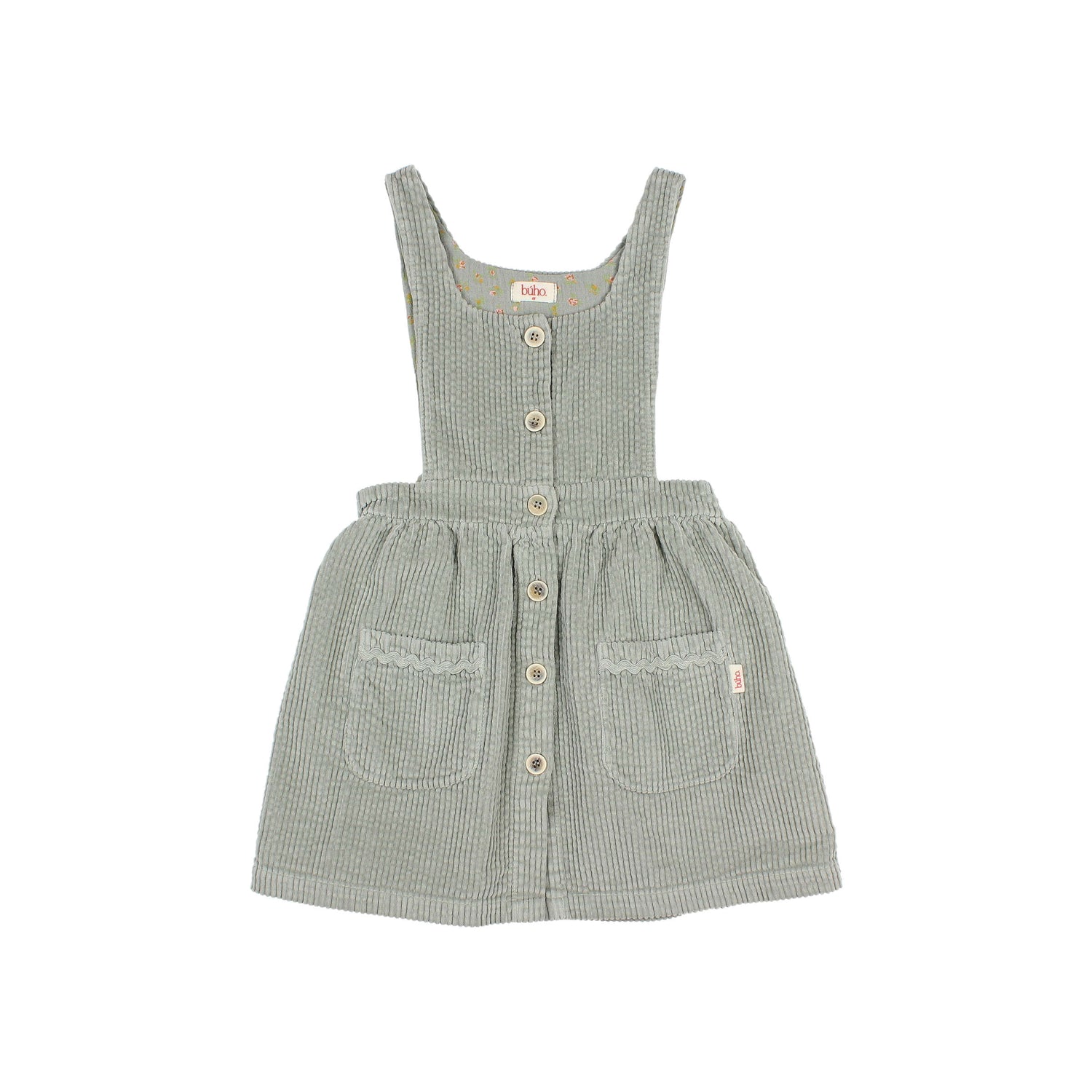 Buho Girls Eucalyptus Corduroy Dress