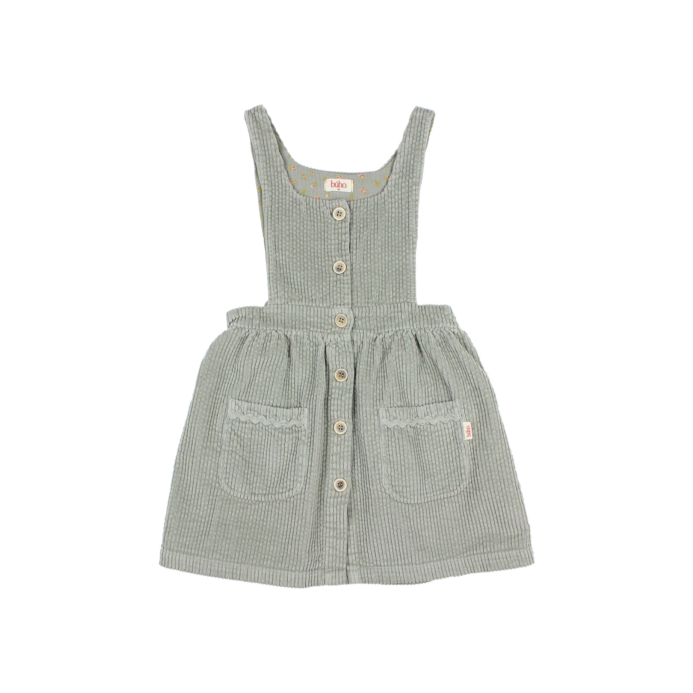 Buho Girls Eucalyptus Corduroy Dress