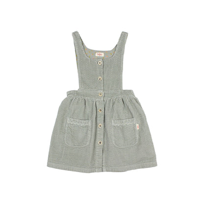 Buho Girls Eucalyptus Corduroy Dress