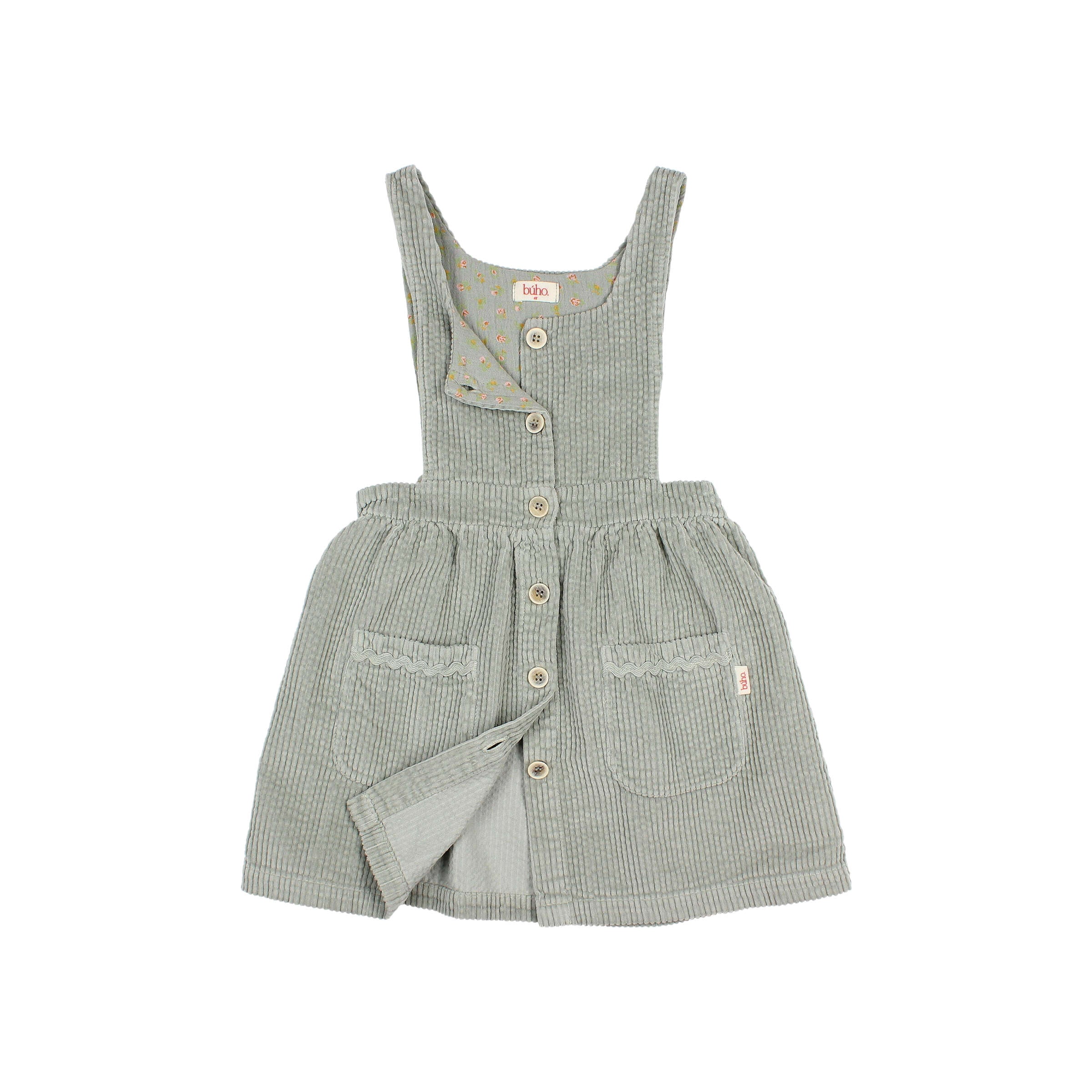 Buho Girls Eucalyptus Corduroy Dress