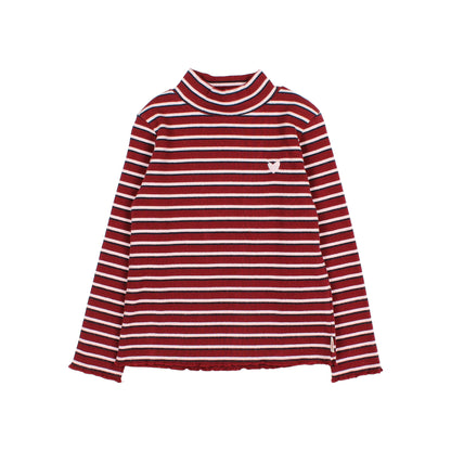 Buho Girls Pomegranate Fancy Stripes T-Shirt