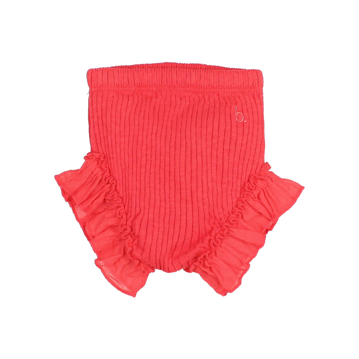 Buho Coral Rib Ruffle Culotte