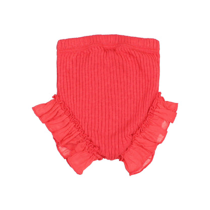 Buho Coral Rib Ruffle Culotte