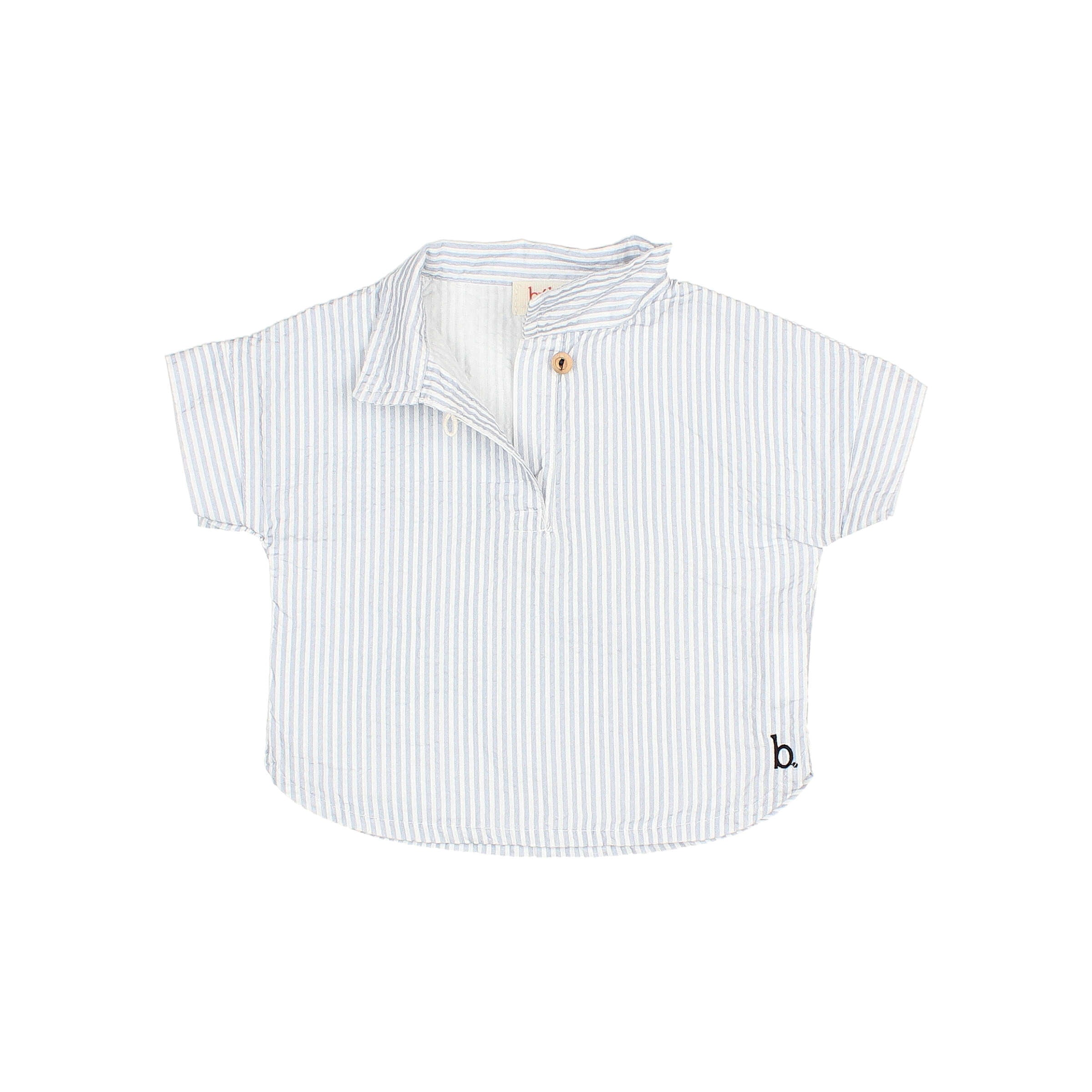 Buho Baby Sky Blue Striped Shirt