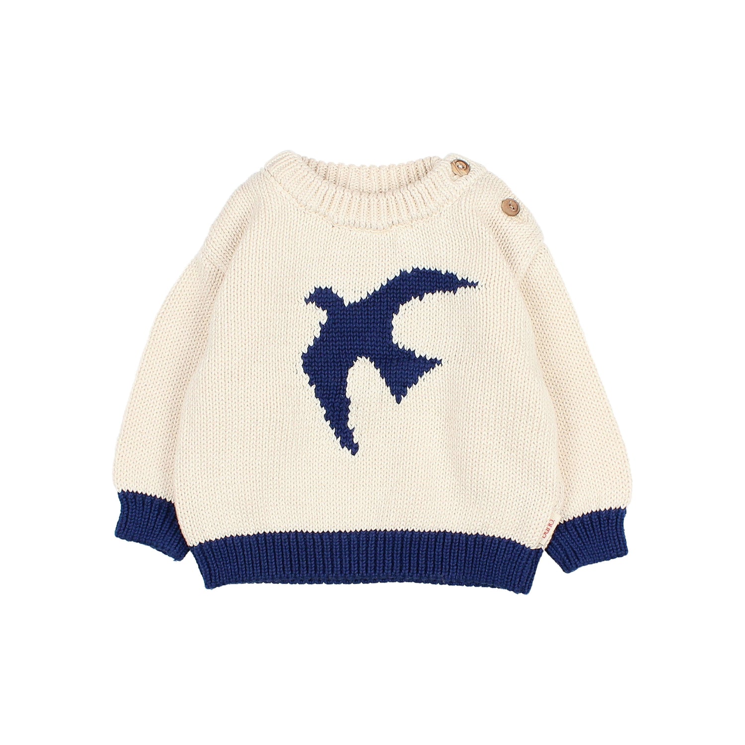 Buho Baby Ecru Bird Sweater