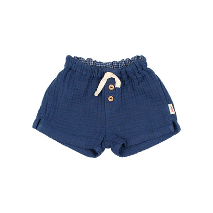 Buho Navy Muslin Shorts
