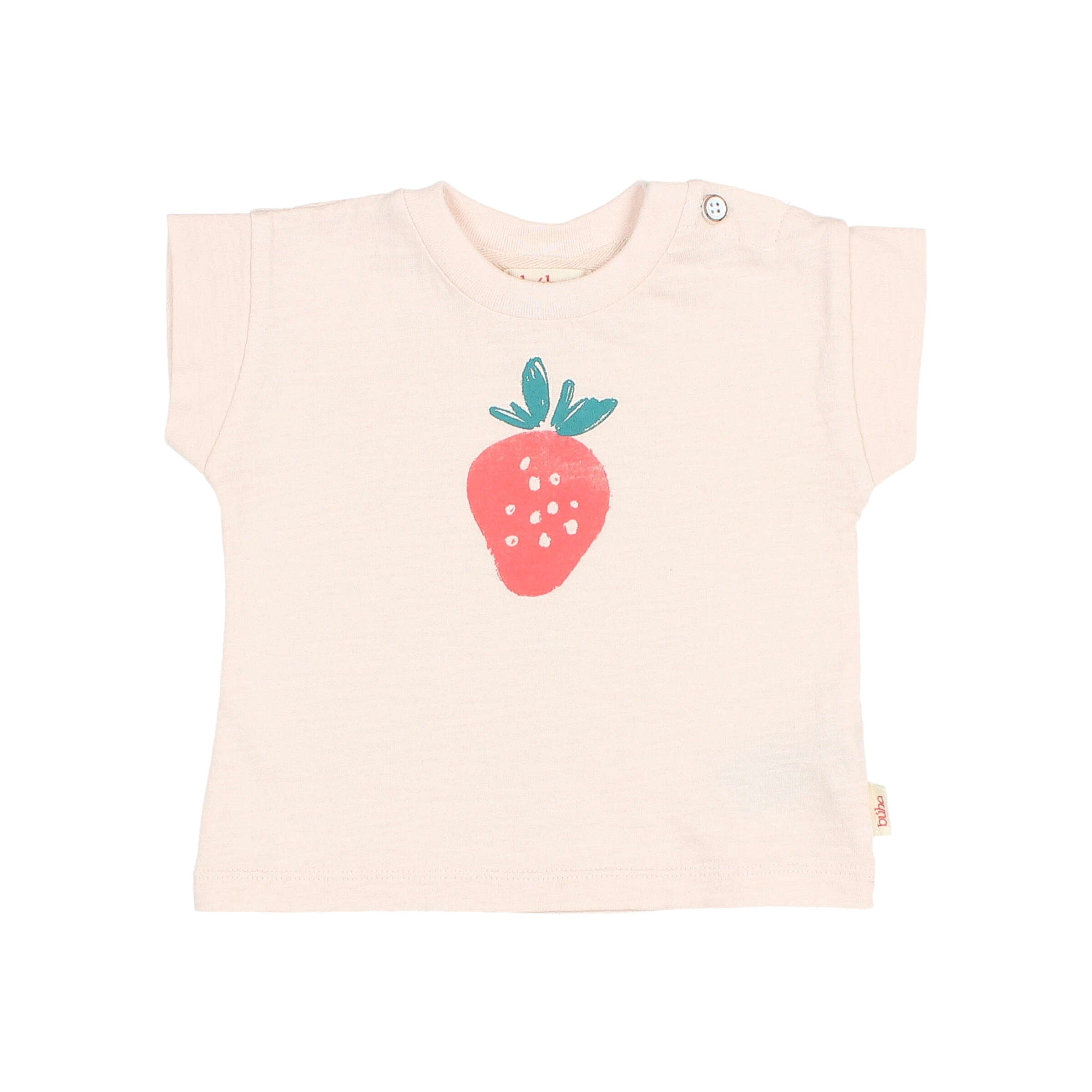 Buho Baby Cream Pink Fresa T-Shirt