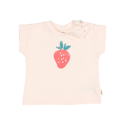 Buho Baby Cream Pink Fresa T-Shirt
