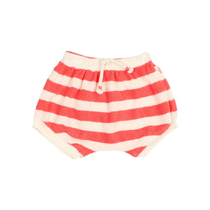 Buho Coral Terry Stripes Shorts