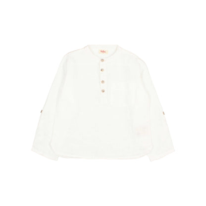 Buho White Linen Kurta
