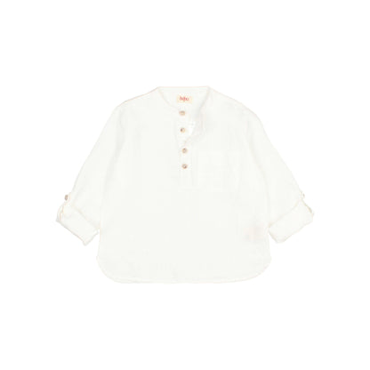 Buho White Linen Kurta