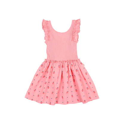 Buho Sugar Pink Strawberry Combi Dress