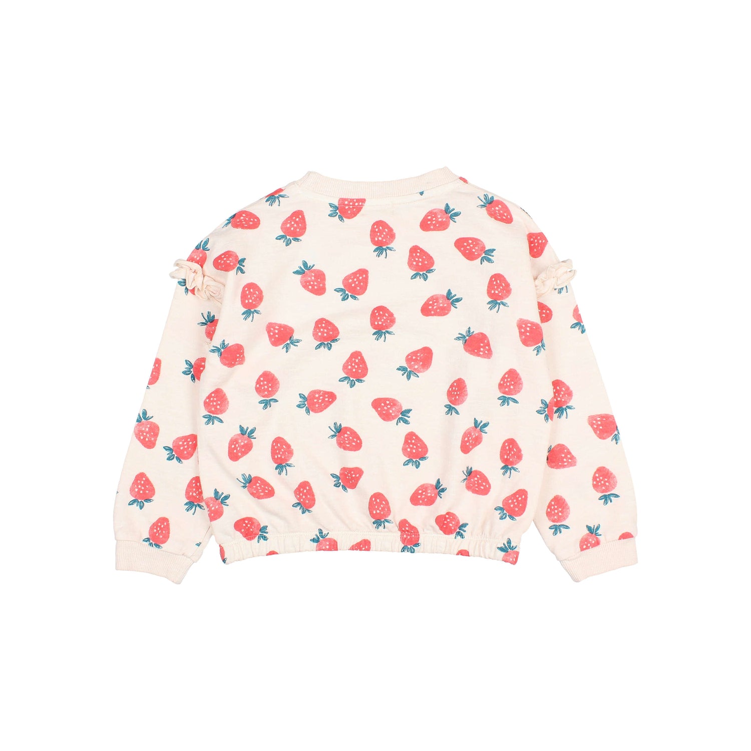 Buho Kids Cream Pink Strawberry Sweatshirt