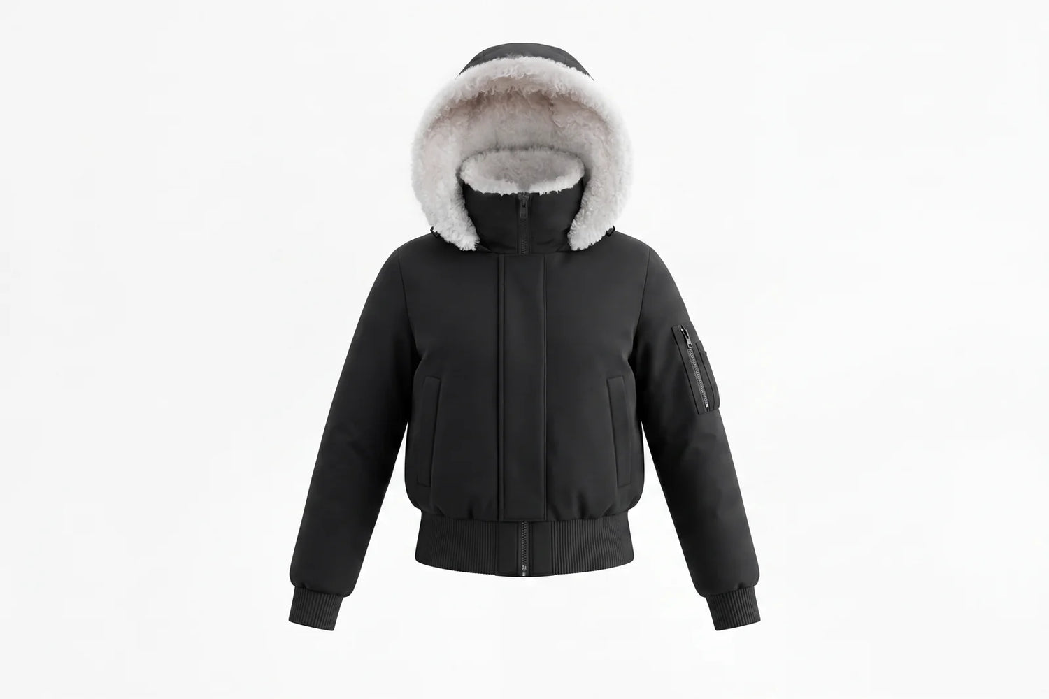 Pramie Black Poodle Bomber Jacket