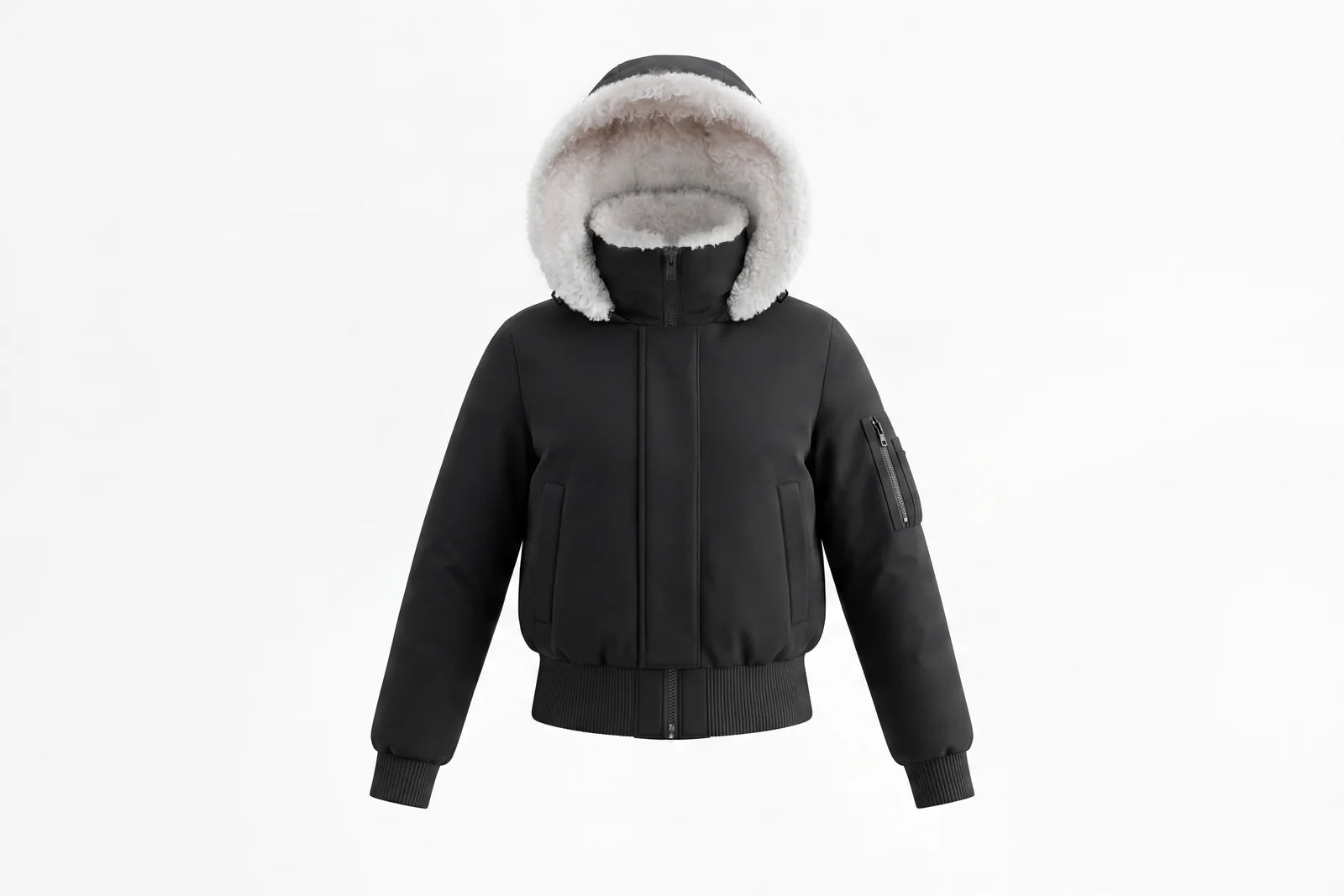 Pramie Black Poodle Bomber Jacket