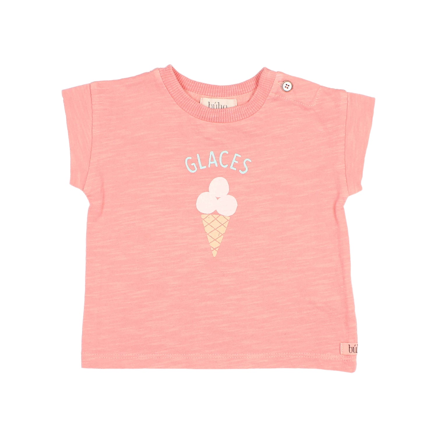 Buho Baby Girl Peach Pink Glaces T-Shirt