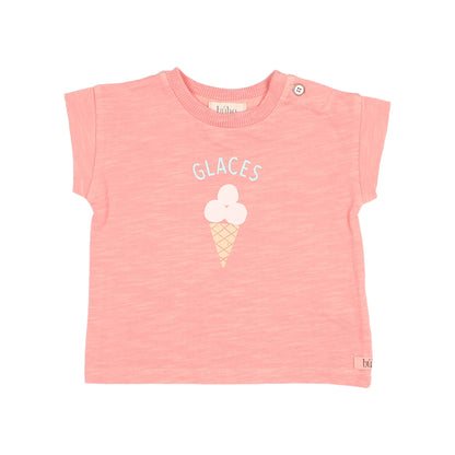 Buho Baby Girl Peach Pink Glaces T-Shirt