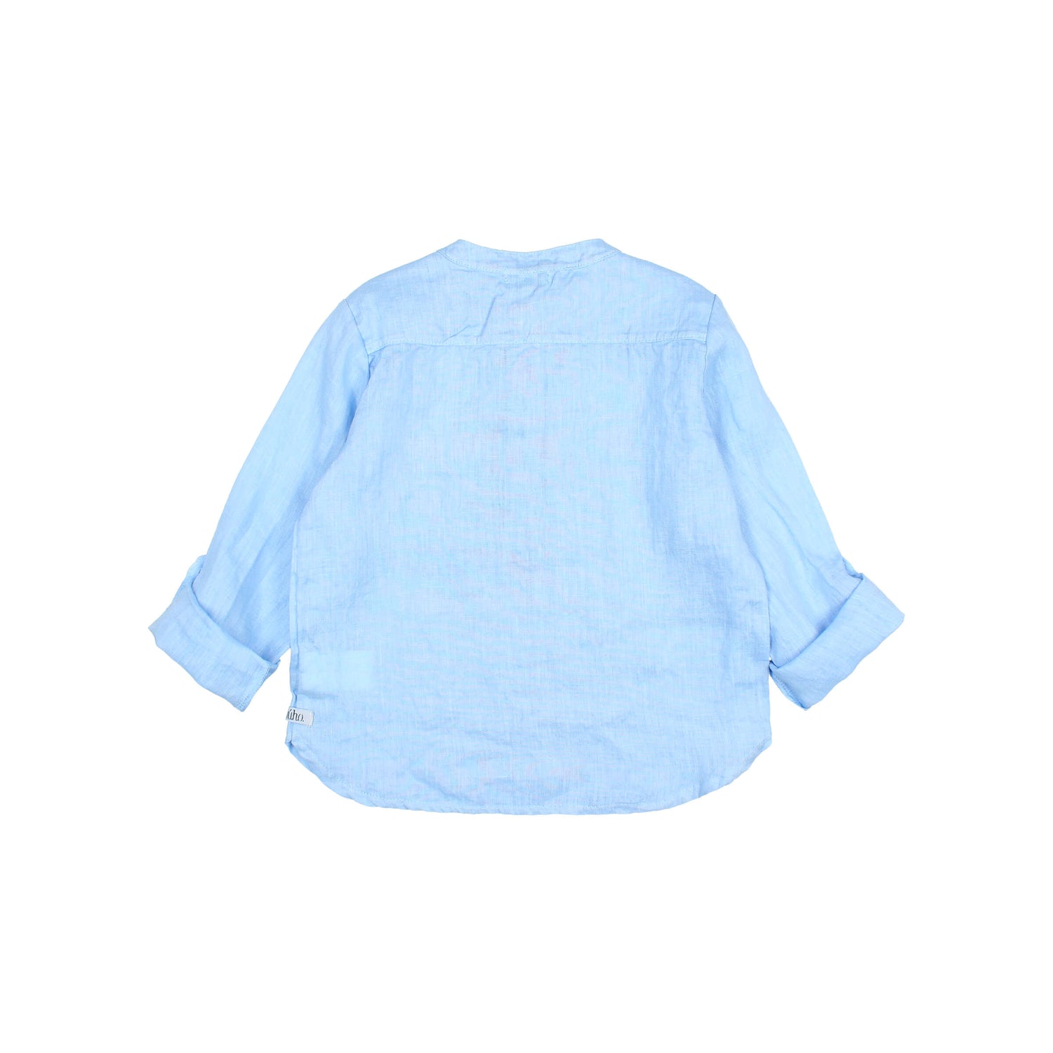 Buho Boys Provence Blue Linen Kurta Shirt