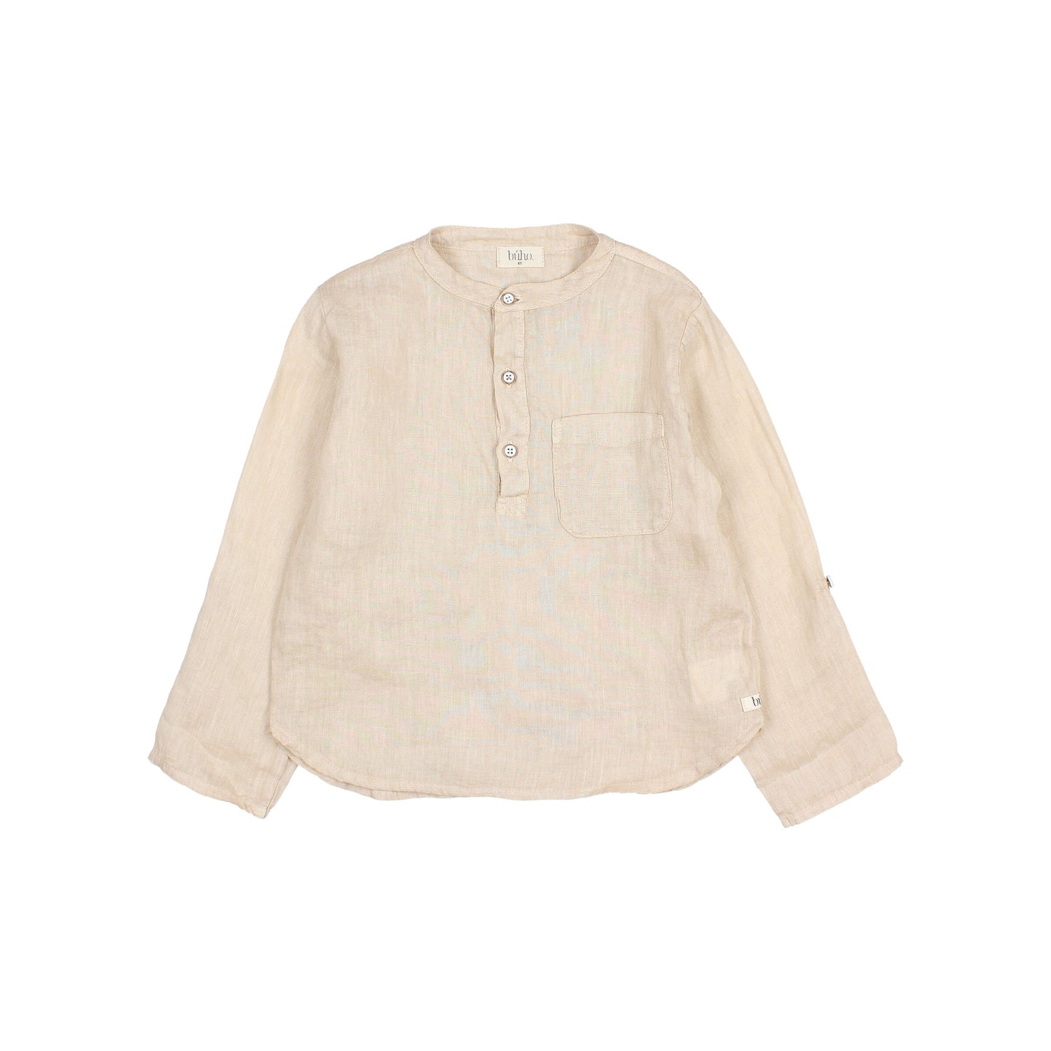 Buho Boys Sand Linen Kurta Shirt