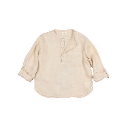 Buho Boys Sand Linen Kurta Shirt