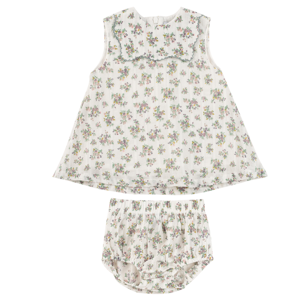 Klai Floral Print Metallic Set