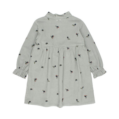 Buho Grey Printed Collared Dress