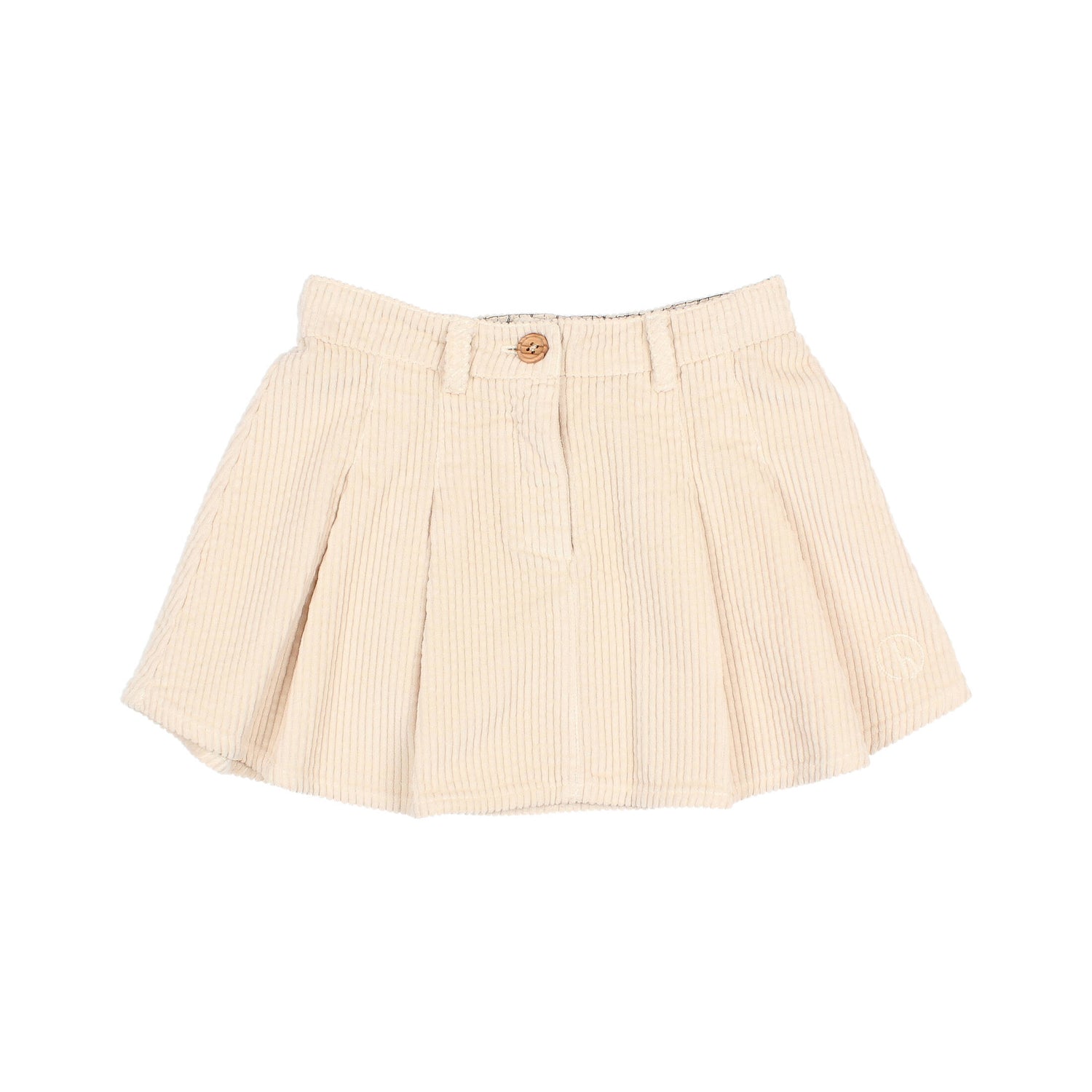 Buho Pale Pink Box Pleat Corduroy Skirt
