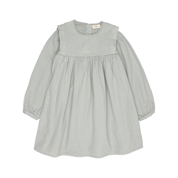 Buho Grey Love Embroidered Dress