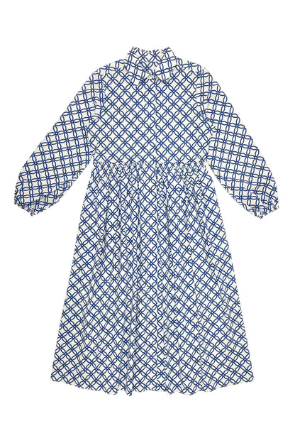 Elle Oh Elle Daria Dress in Royal Blue Print