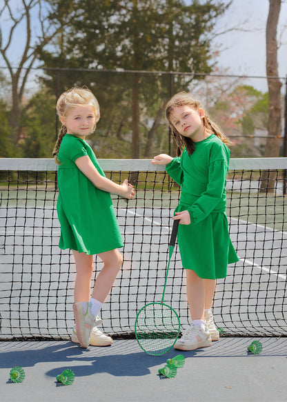 Duet Green Puff Sleeve Top