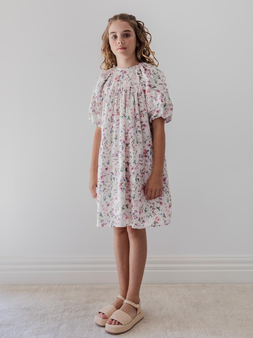 Steph Wispy Floral Print Voile Dress
