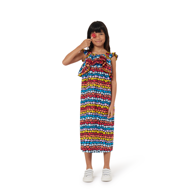 Sonia Rykiel Multicolored Heart Maxi Dress
