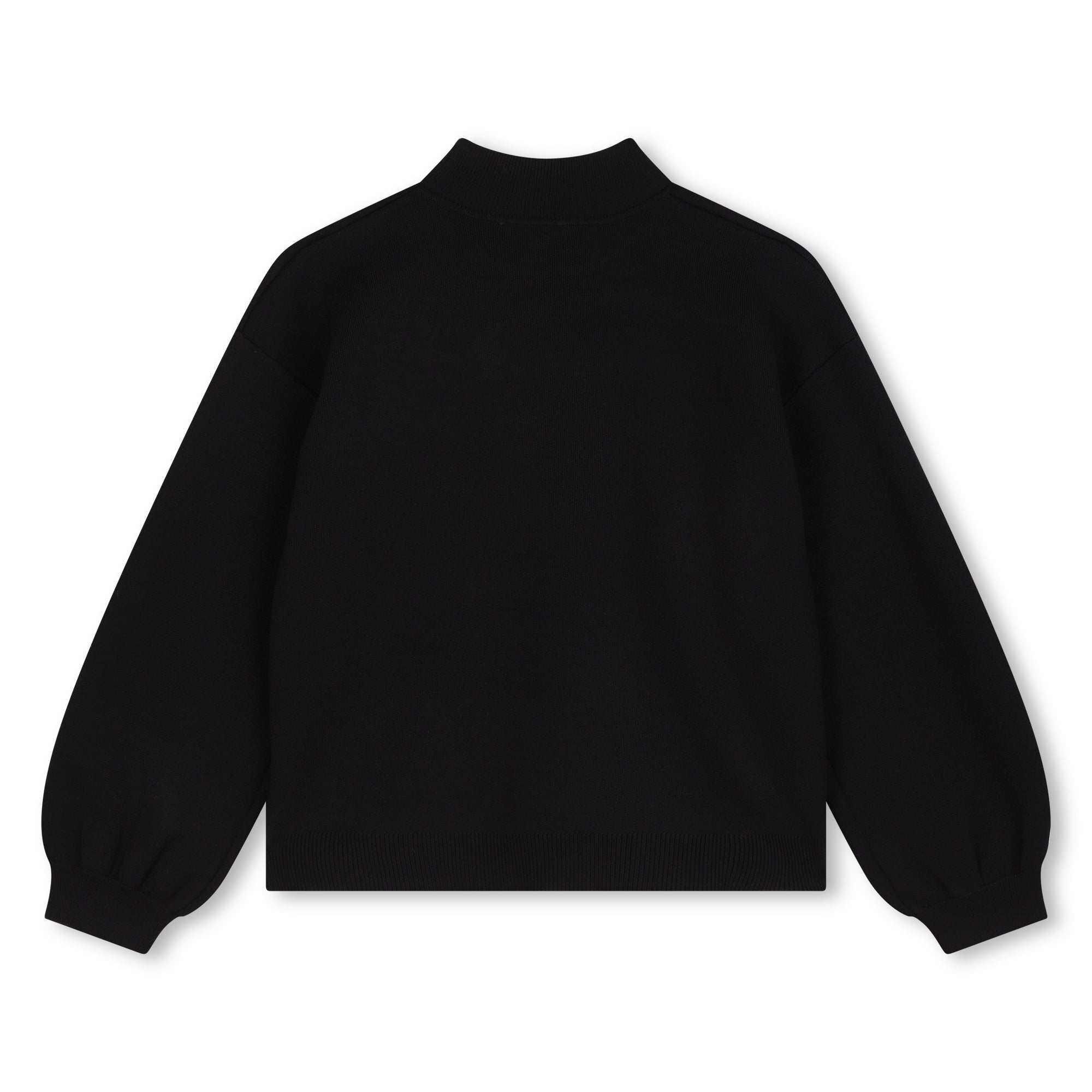 Sonia Rykiel Black Rhinestone Logo Crew Sweater