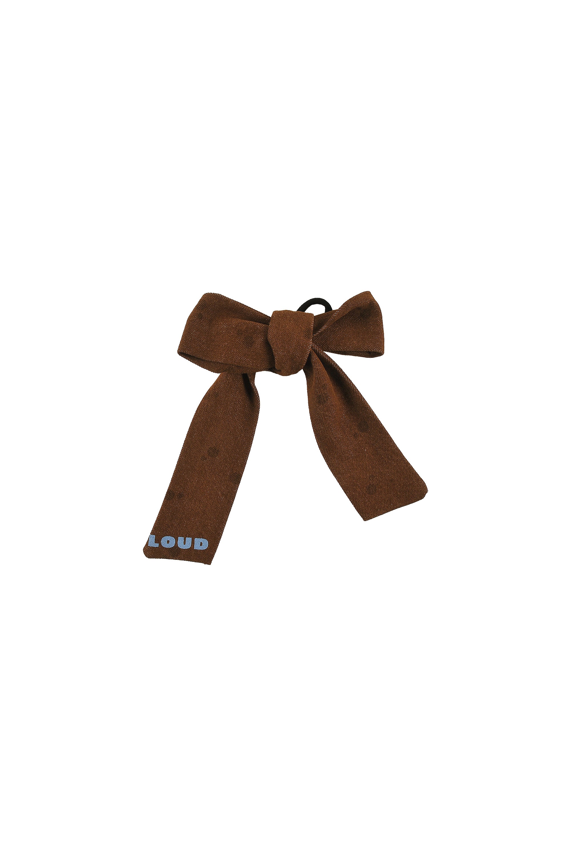 Loud Girls Glitzy Choco Polkadot Hair Bow Elastic