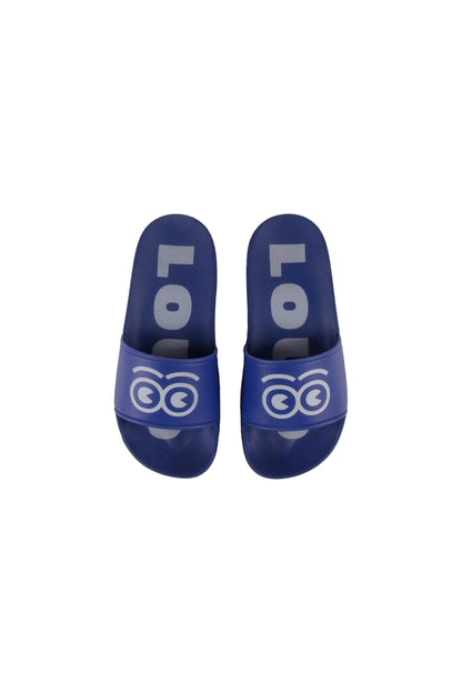 Loud Eyes Blue Logo Slides