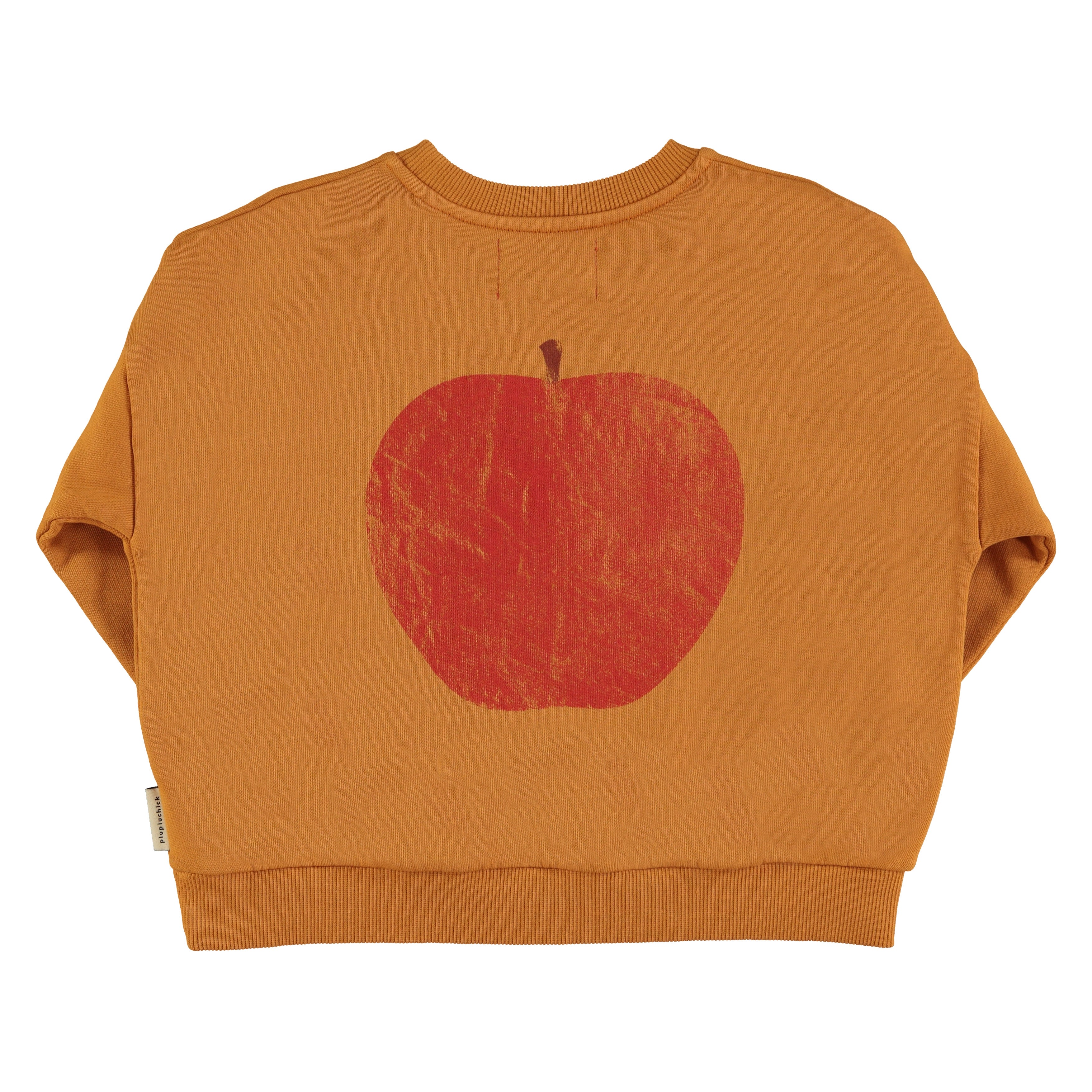 Piupiuchick Camel with Jimmy Apples Print Sweatshirt