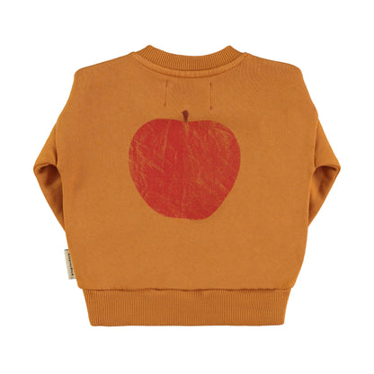 Piupiuchick Camel with Jimmy Apples Print Sweatshirt