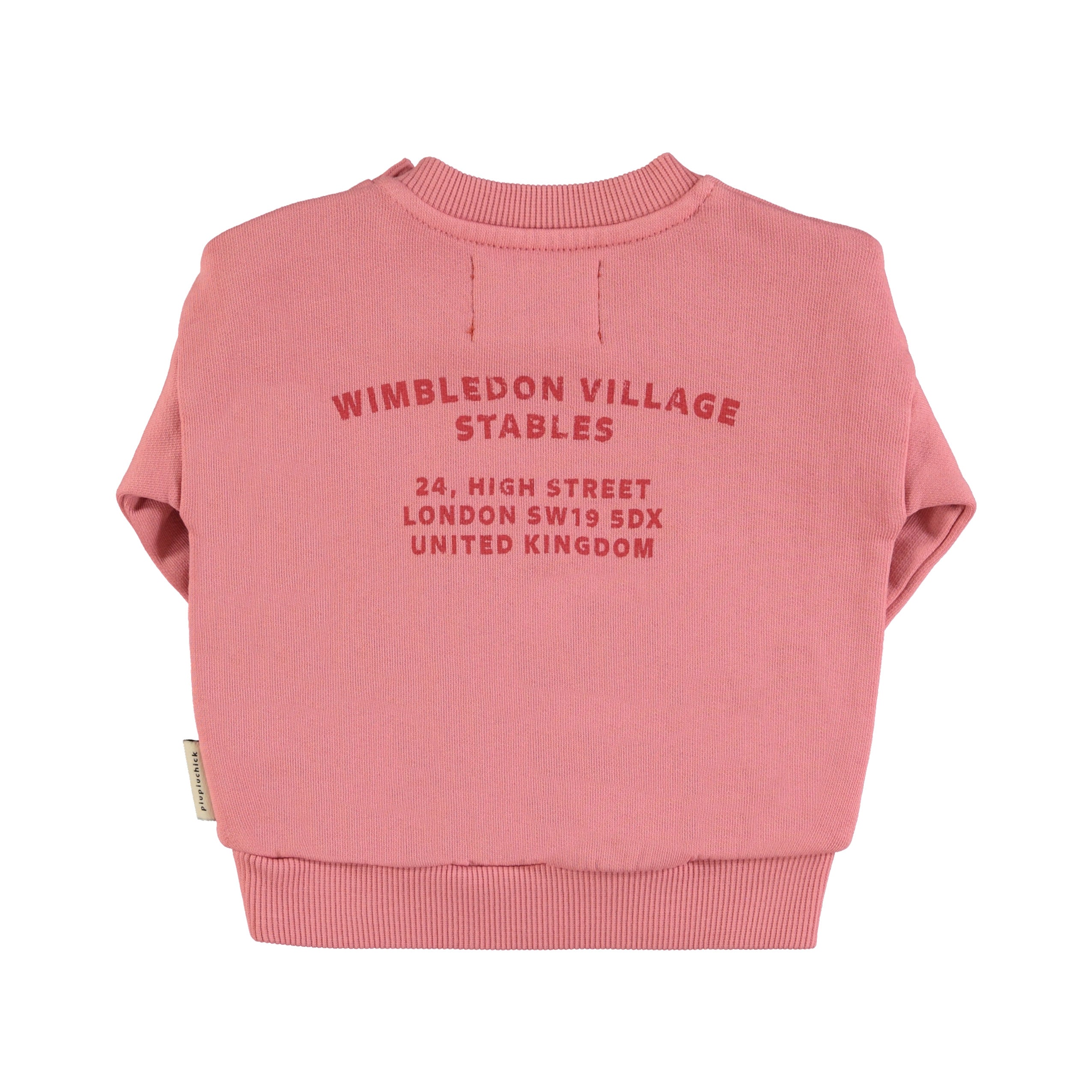 Piupiuchick Pink with Multicolor House Print Sweatshirt