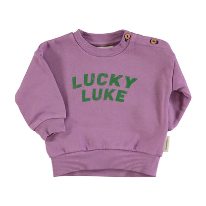 Piupiuchick Mauve with Lucky Luke Print Sweatshirt